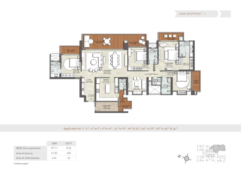 20180613045949-Kalpataru-Vista-Unit-Plan---4-BHK-Apartment-1-set-1- 20180613045949 Kalpataru Vista Unit Plan 4 BHK Apartment 1 Set 1 1024x741